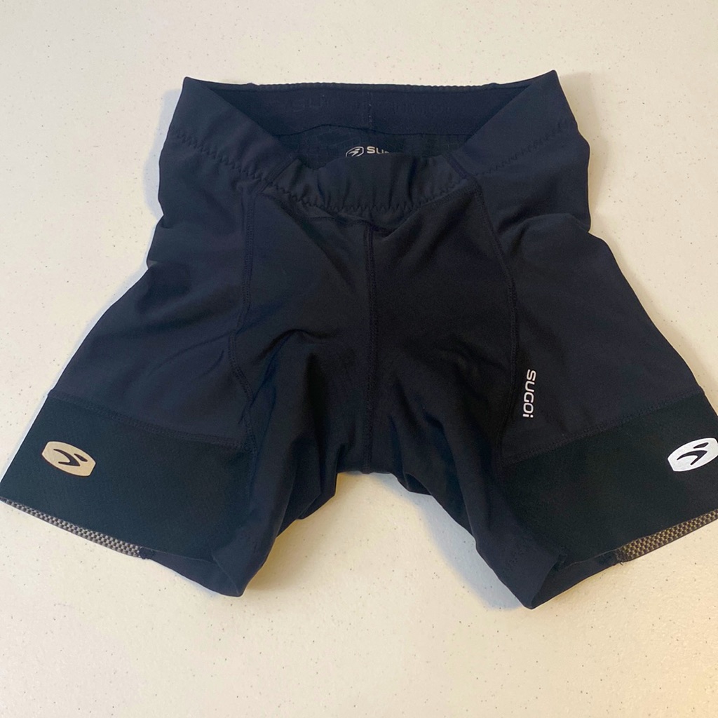 Sugoi Women Padded Athletic Gym Workout Cycling Black Shorts Size Xs